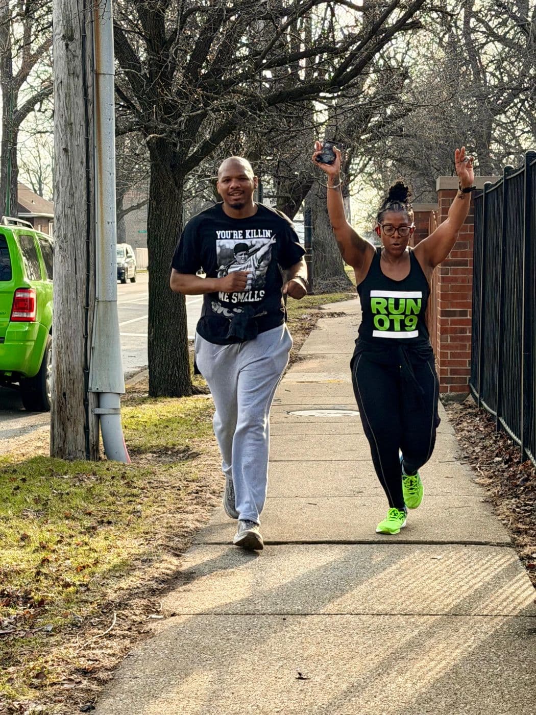 Crew running on 79th Street